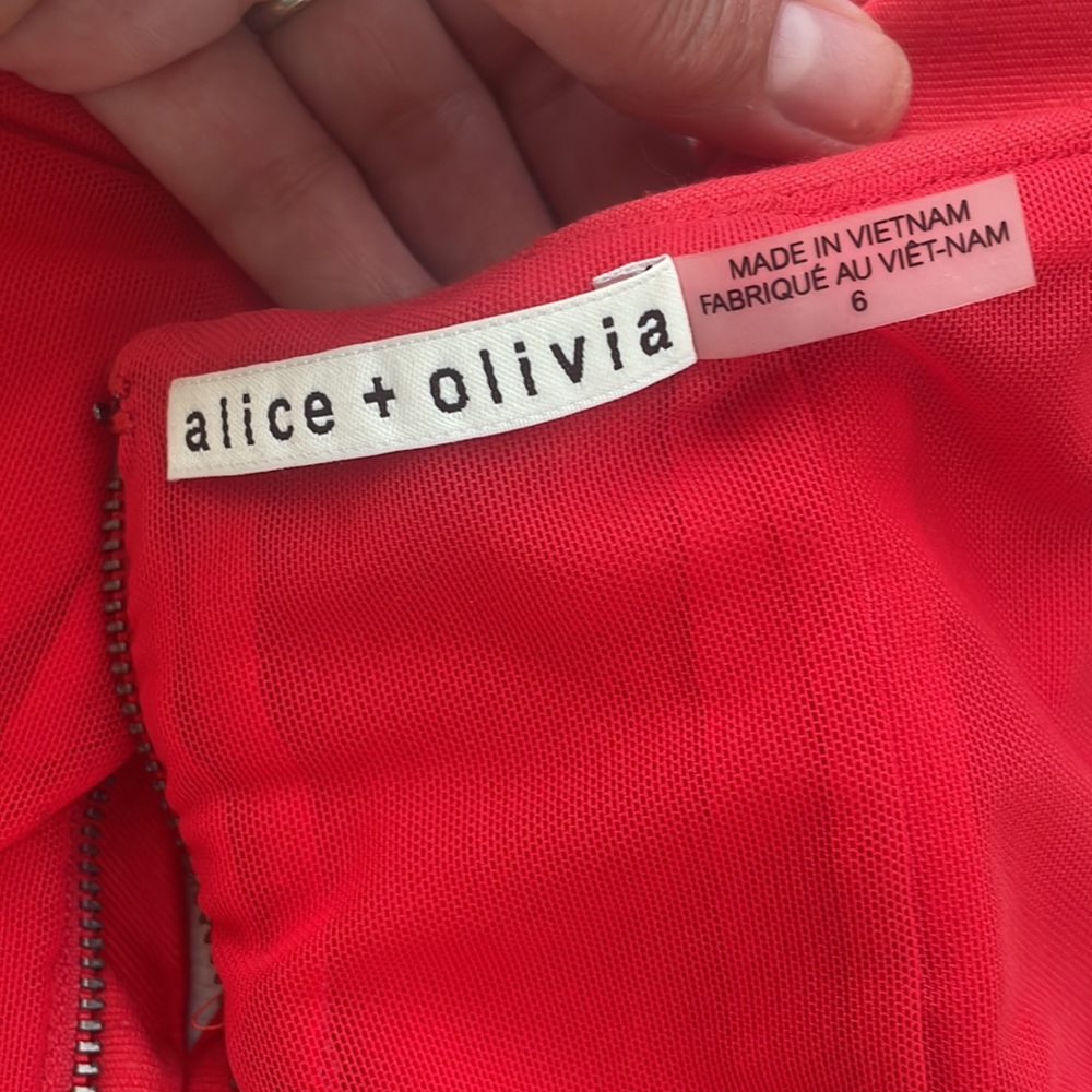 Alice and Olivia red cocktail dress - Picture 6 of 8
